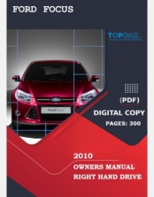 FORD FOCUS 2010 OWNERS MANUAL